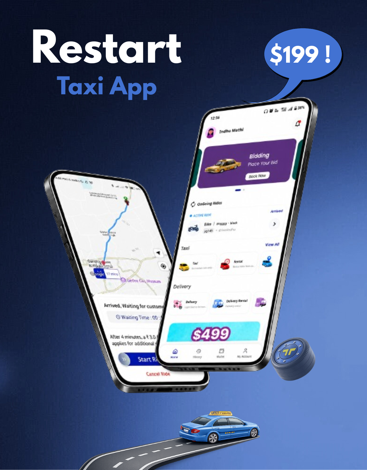 Restart Taxi & Delivery- Perfect Taxi Solution with Parcel Delivery