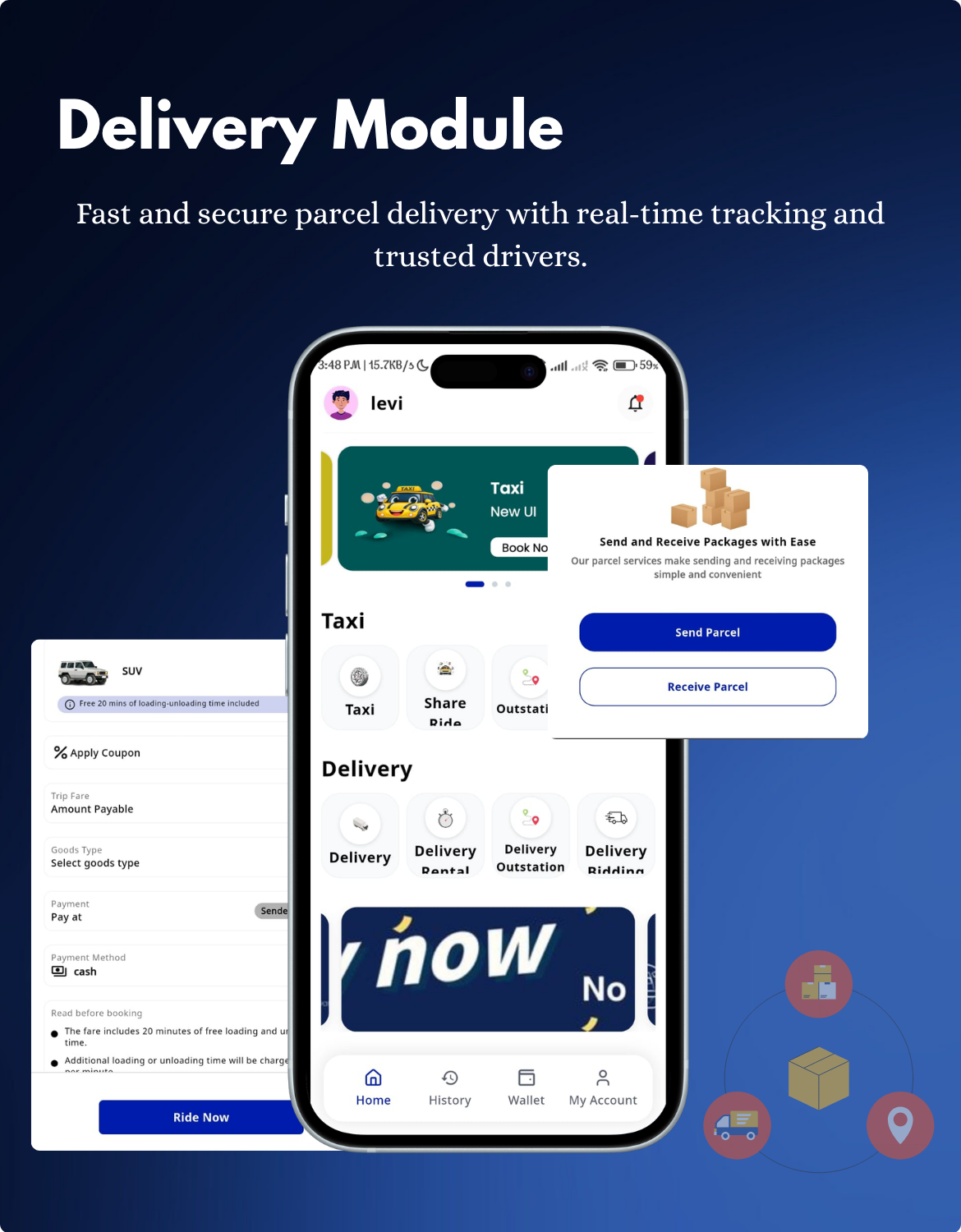 Restart  Taxi & Delivery- Perfect Taxi Solution with Parcel Delivery