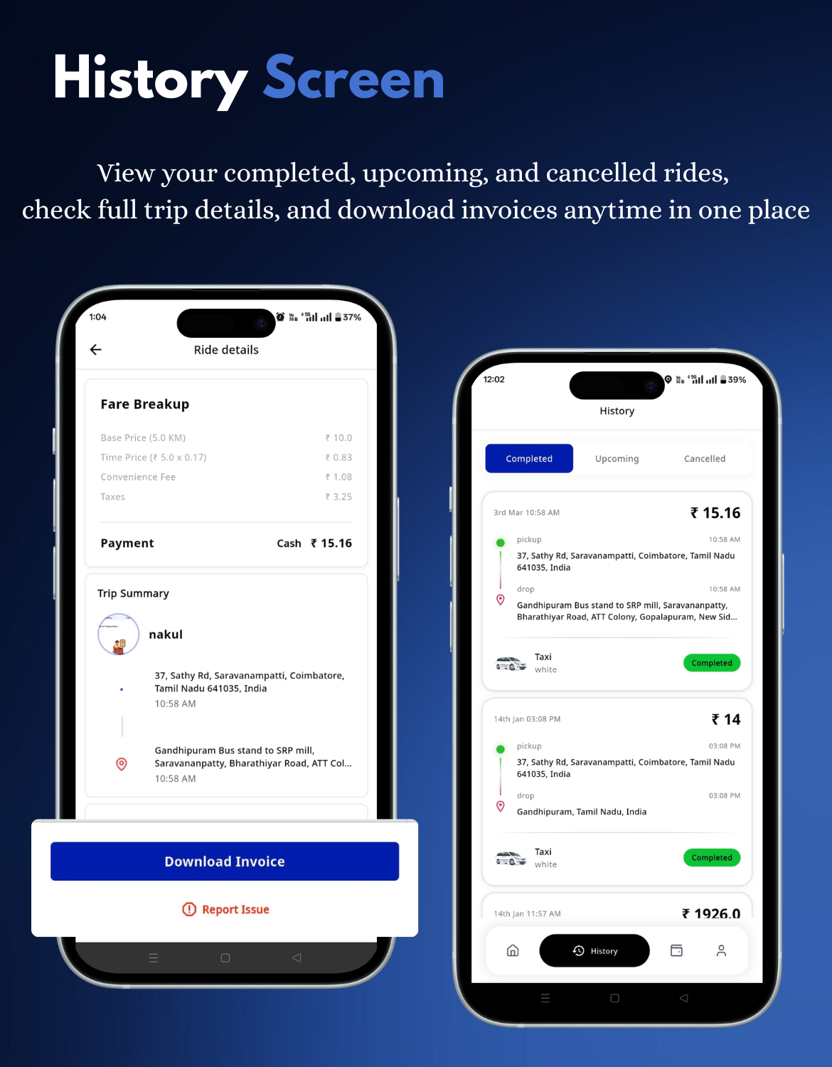 Restart  Taxi & Delivery- Perfect Taxi Solution with Parcel Delivery